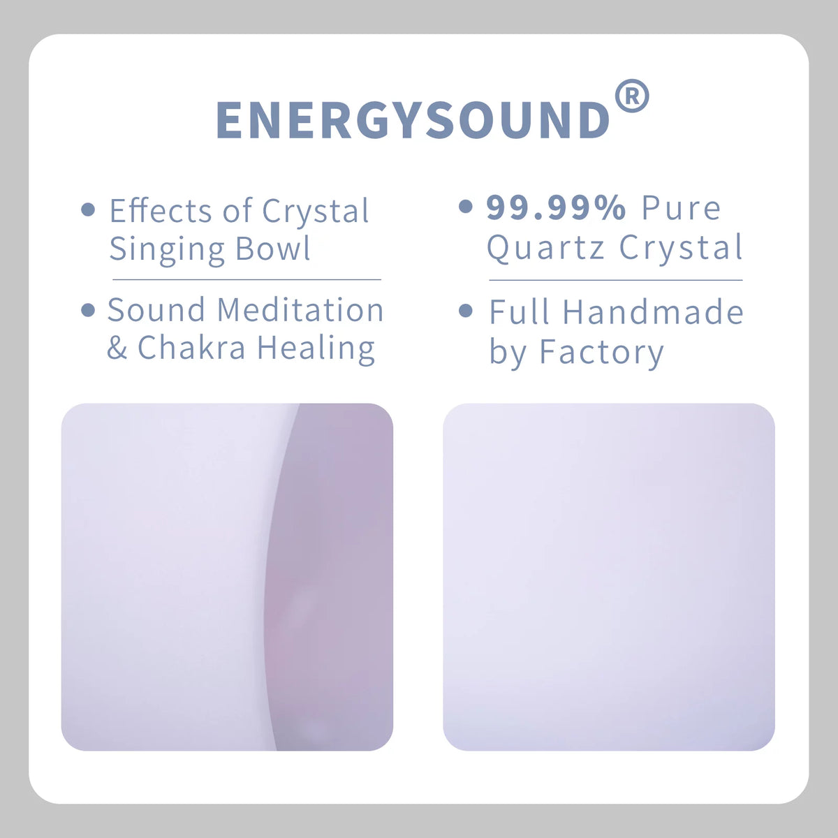 8 inch Frosted Quartz Crystal Singing Bowl Q2984