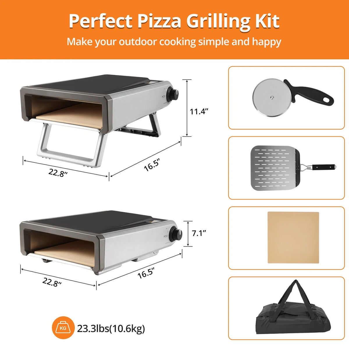 Portable Propane Gas Outdoor Pizza Oven A259