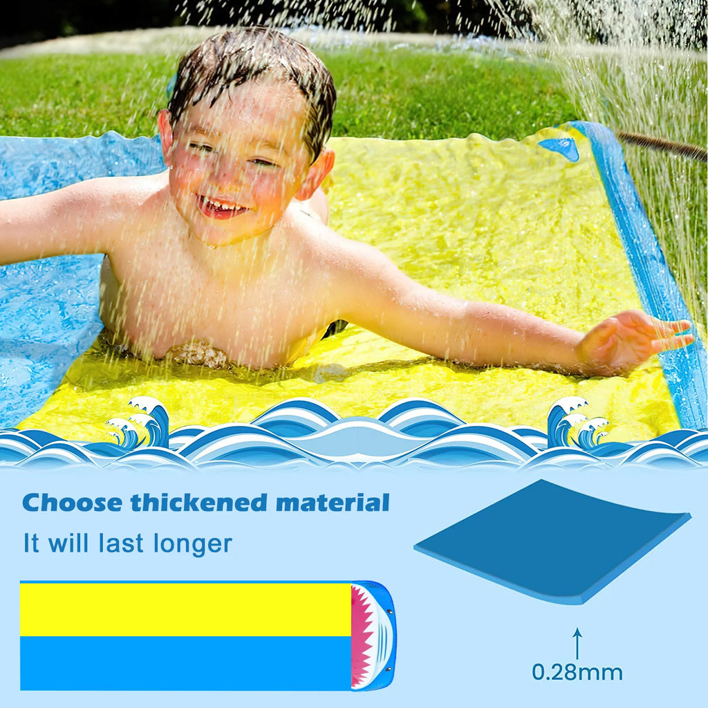 16FT Double Water Slides with Sprinklers H33177