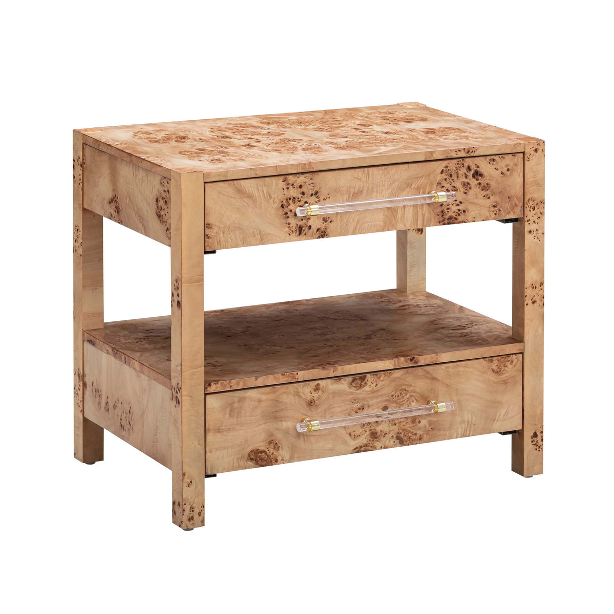 Natural Burl Nightstand Z962