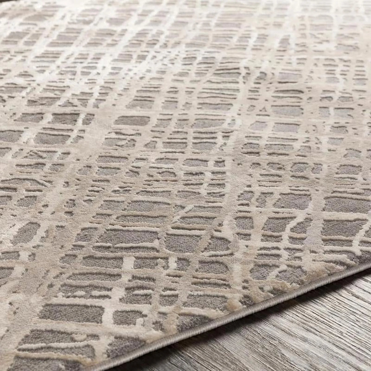 5x7 Medium Gray Area Rug A12384