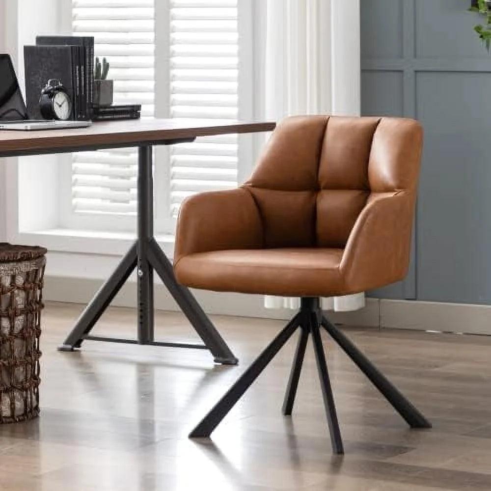 Leather Swivel Arm Desk Chair Z7488