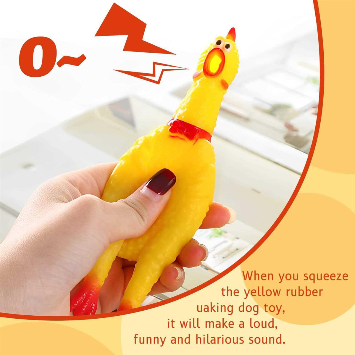 Yellow Rubber Chicken 20 Pcs K5581