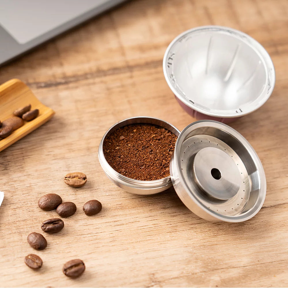 Stainless Steel Reusable Coffee Capsules Filter Set T25117