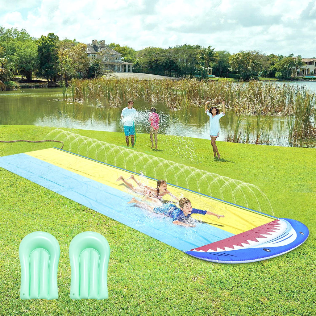 16FT Double Water Slides with Sprinklers H33177