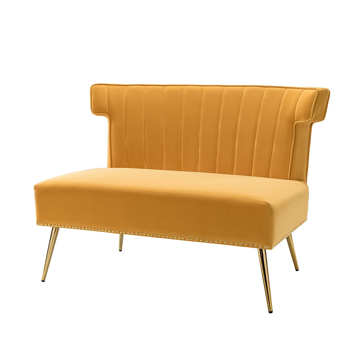 Velvet 2 Seat Wingback Loveseat Sofa T348