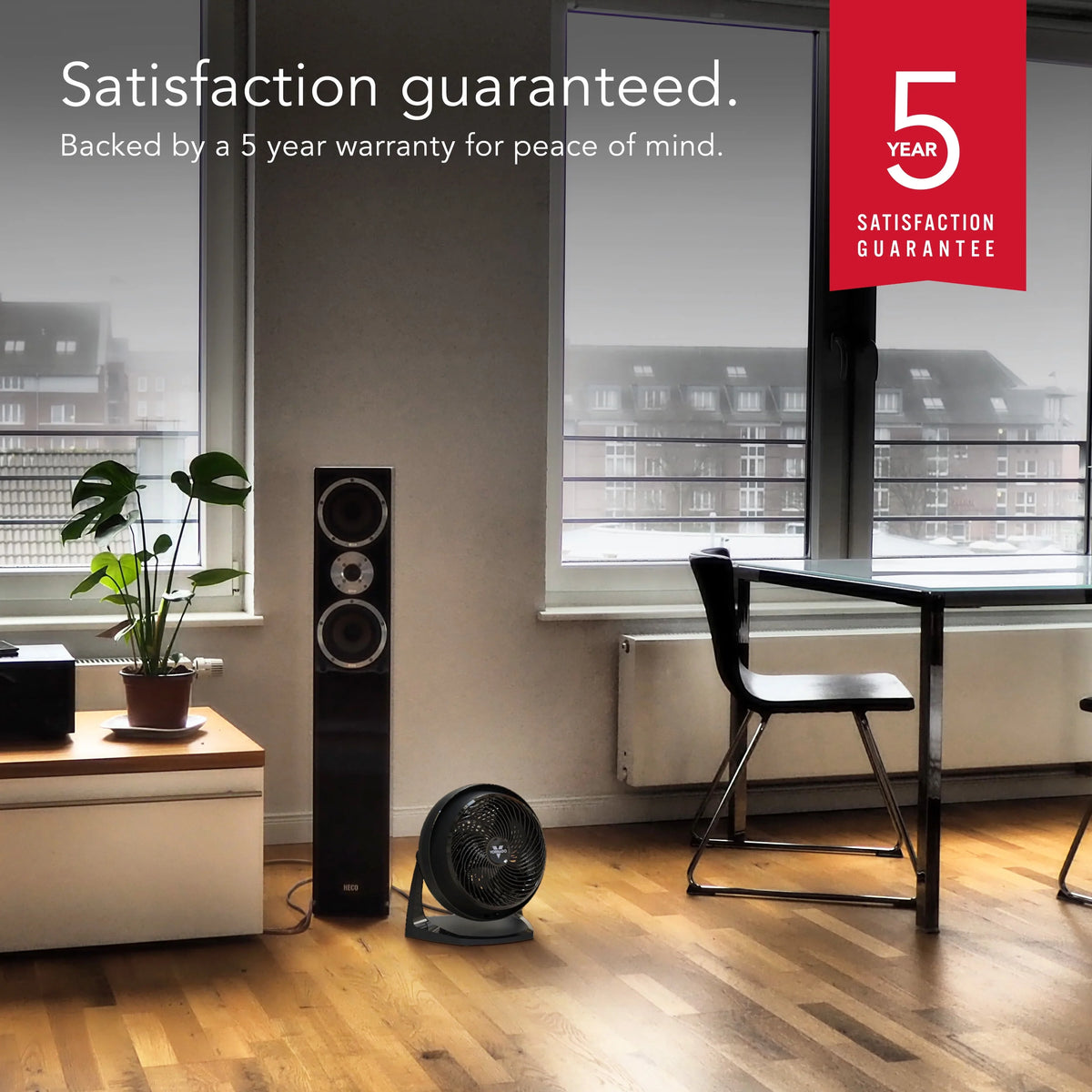 Black Whole Room Air Circulator Floor Fan L945477