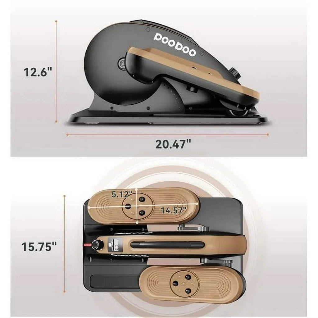 Under Desk Magnetic Elliptical Machine with Foot Massage J3179
