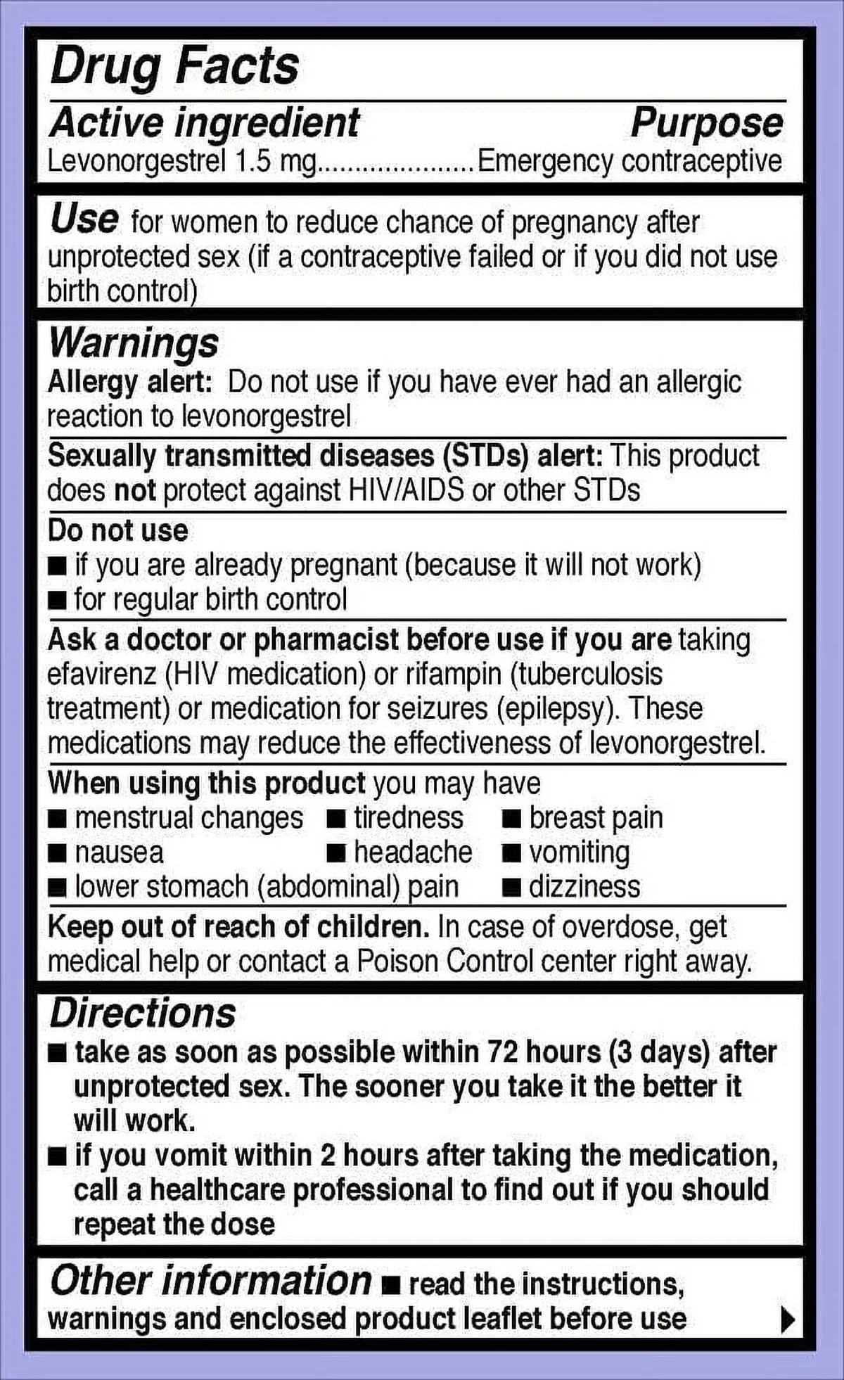 Emergency Contraceptive A155650
