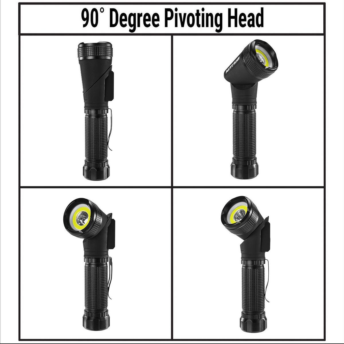 900 Lumen Rechargeable Swivel Head LED Flashlight E122