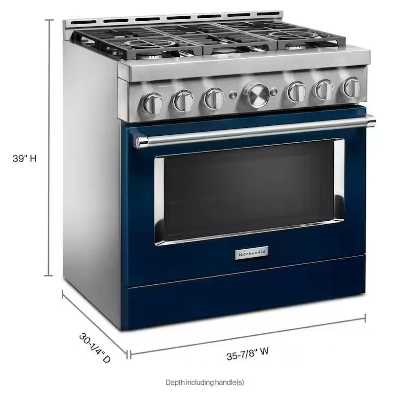Ink Blue Smart Gas Range with Self-Cleaning and True Convection Y788242