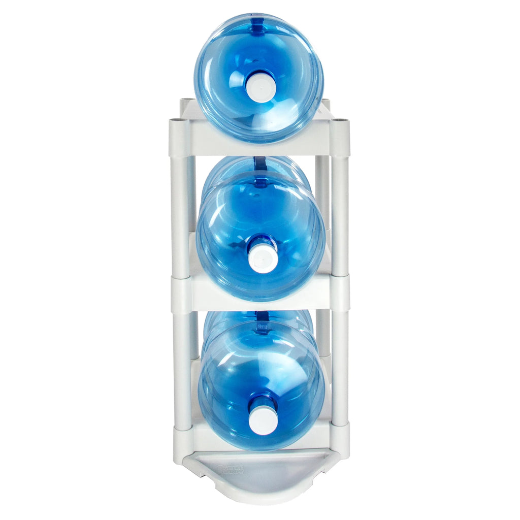 3-Tier White Plastic Storage System with Floor Protector J809417