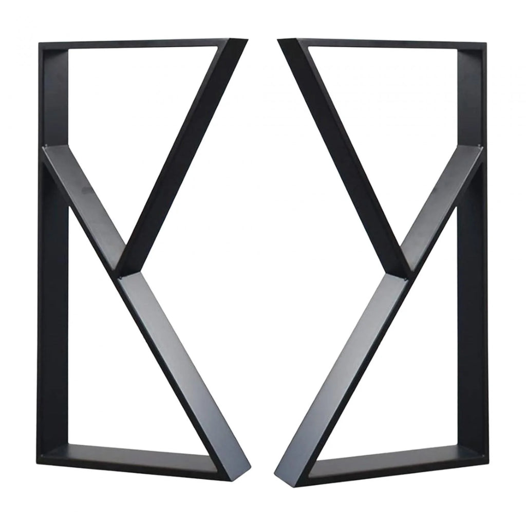 Black Metal Table Legs 2Pcs Z714279