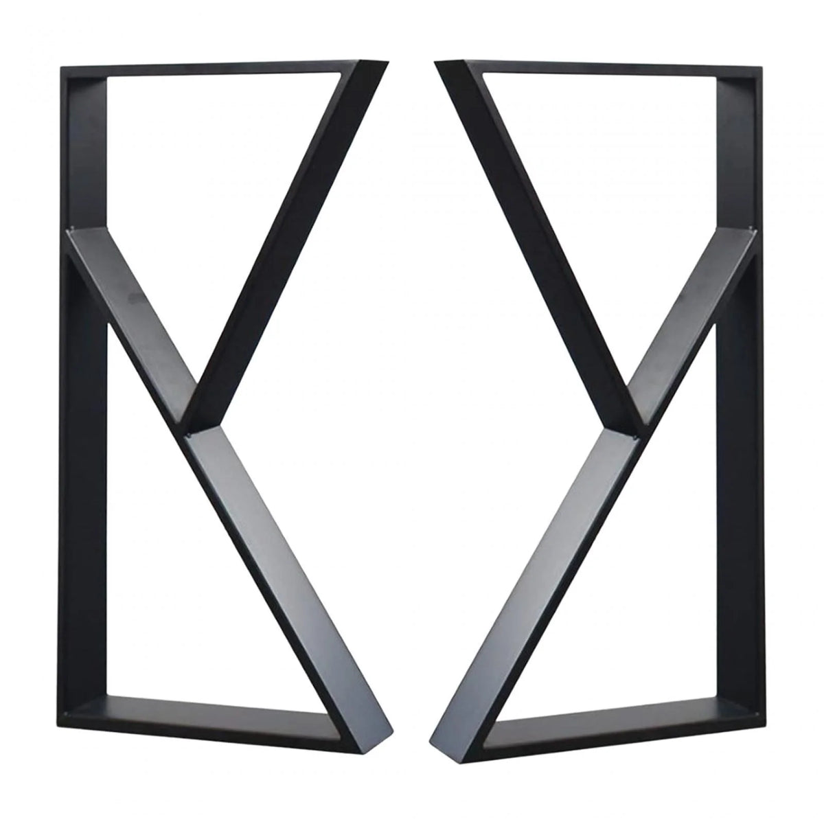Black Metal Table Legs 2Pcs Z714279