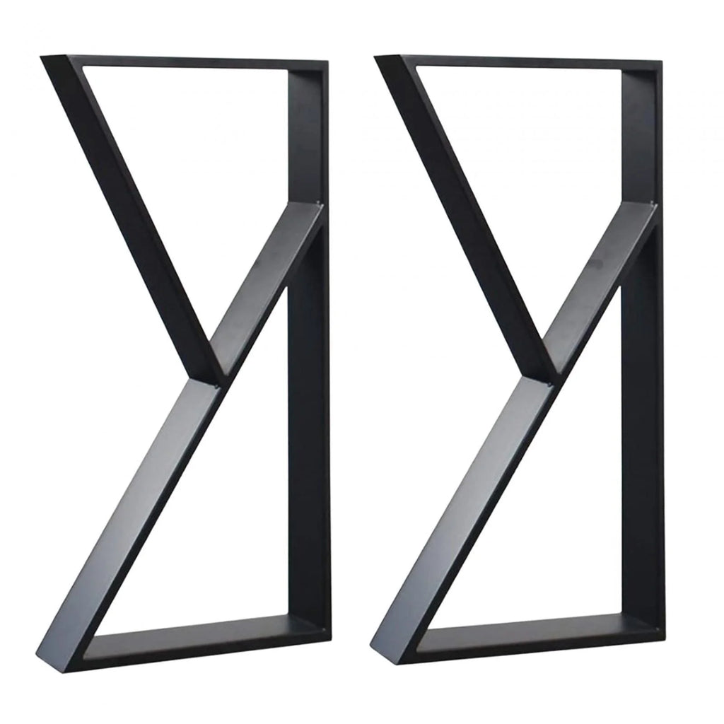 Black Metal Table Legs 2Pcs Z714279