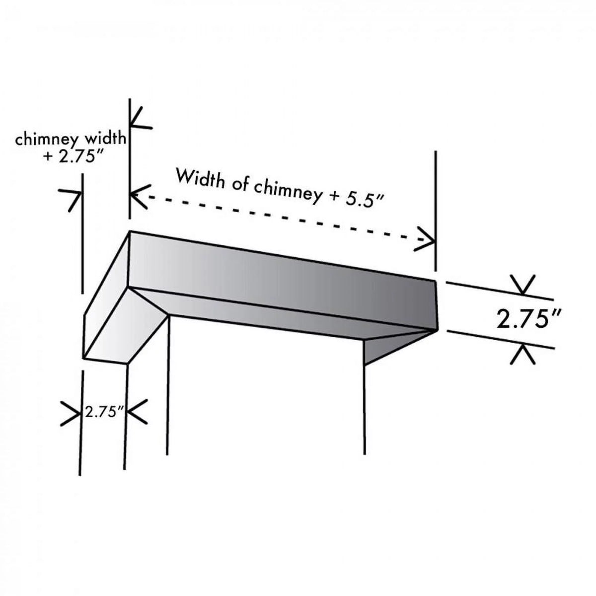 Vented Crown Molding Profile 6 for Wall Mount Range Hood I11485