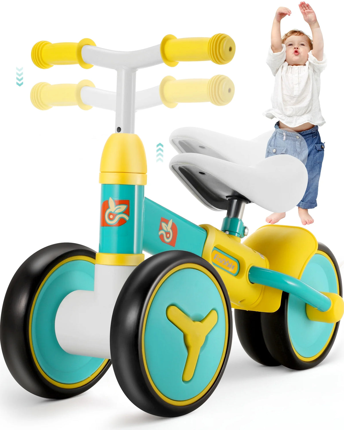 Baby Balance Bike with 4 Wheels W77023