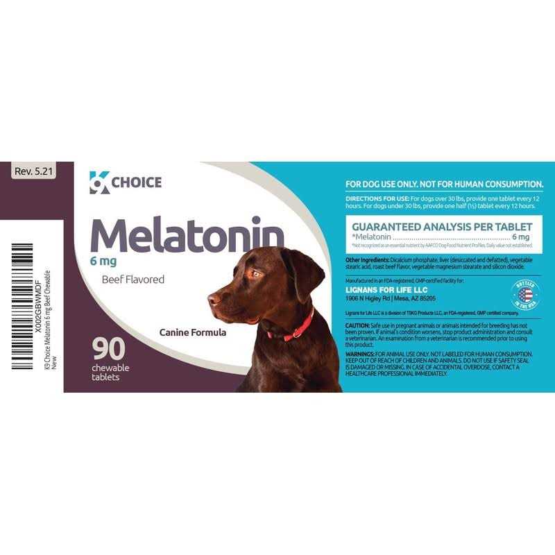 Melatonin for Dogs 6mg 90 Chewable Tablets S1673
