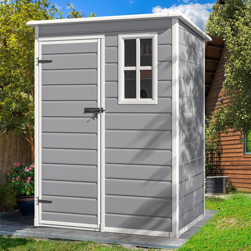 5x3 FT Resin Outdoor Storage Shed with Floor O7158