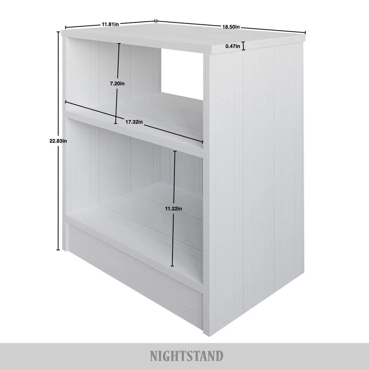 Minimalist Nightstand with Shelf F1480