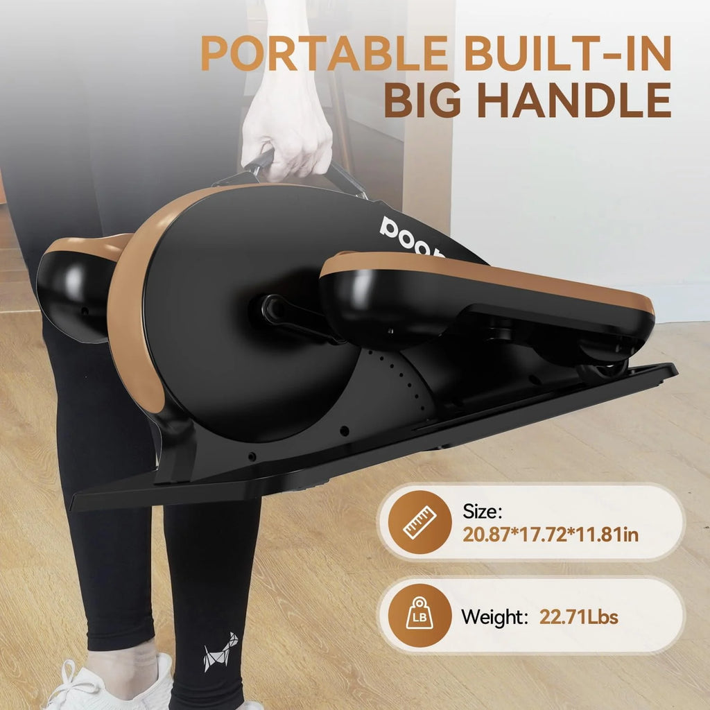 Under Desk Magnetic Elliptical Machine with Foot Massage J3179
