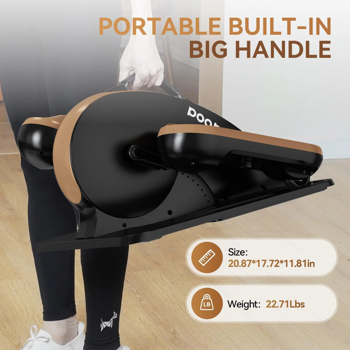 Under Desk Magnetic Elliptical Machine with Foot Massage J3179