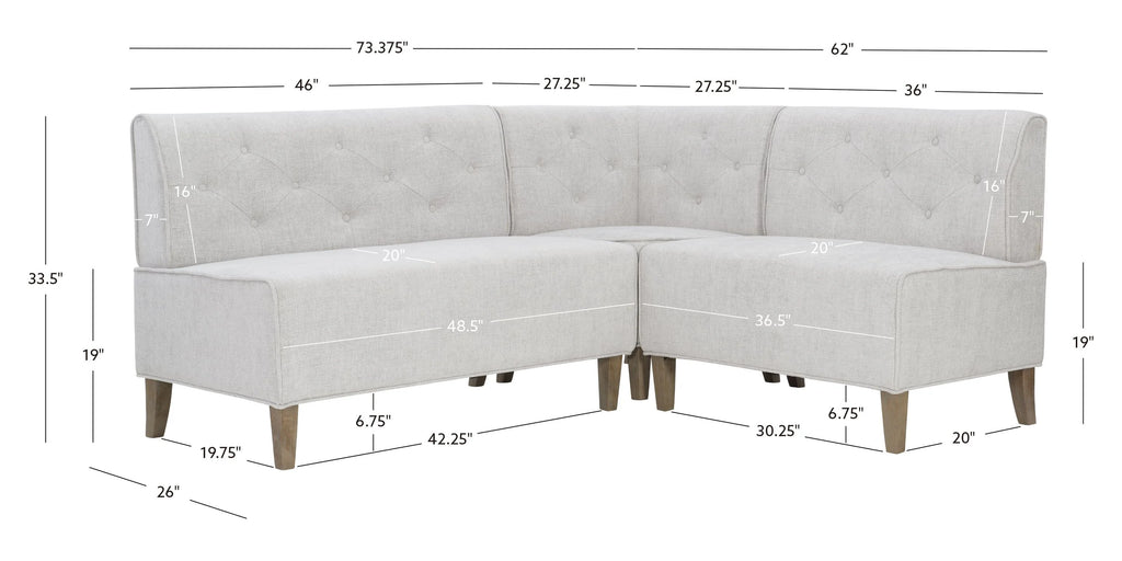 Upholstered Corner Dining Nook, Seats 5 C57438