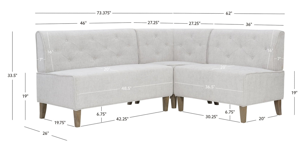 Upholstered Corner Dining Nook, Seats 5 C57438