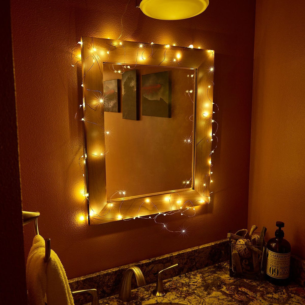 Warm White Copper Wire Lights with Remote L1309