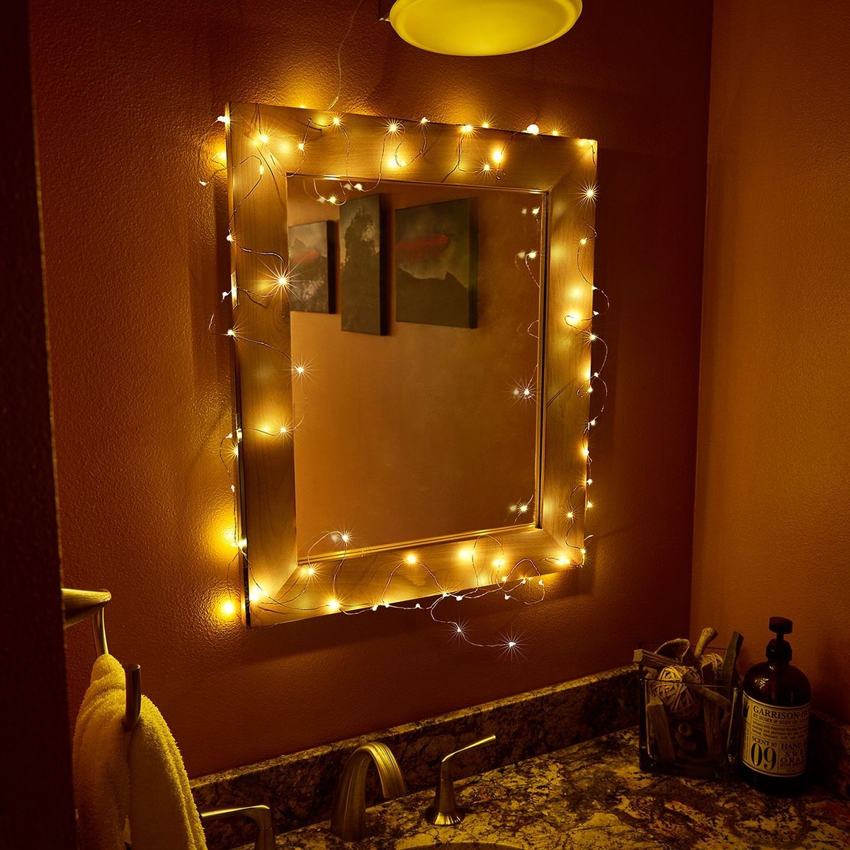 Warm White Copper Wire Lights with Remote L1309