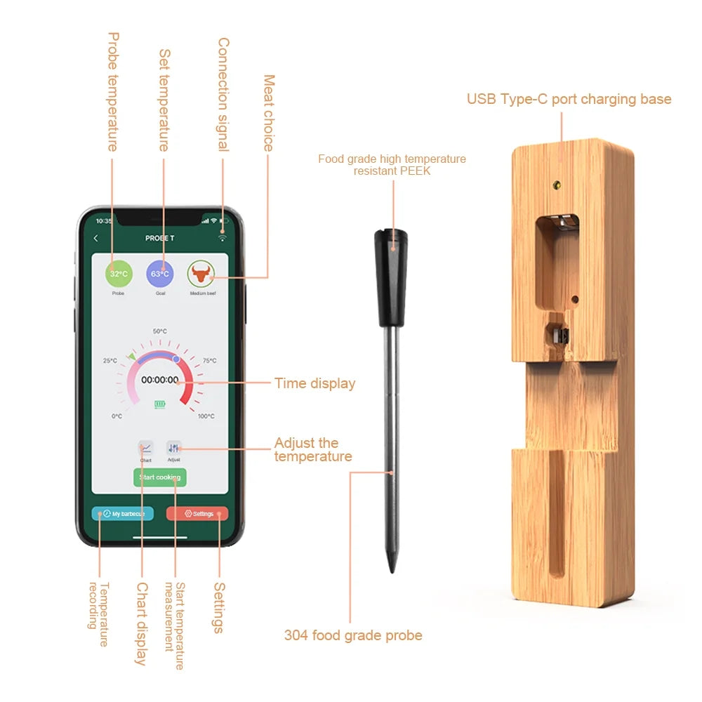 Bluetooth Meat Thermometer M6392