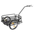 Foldable Bike Cargo Trailer with 16 Wheels, Black O5848