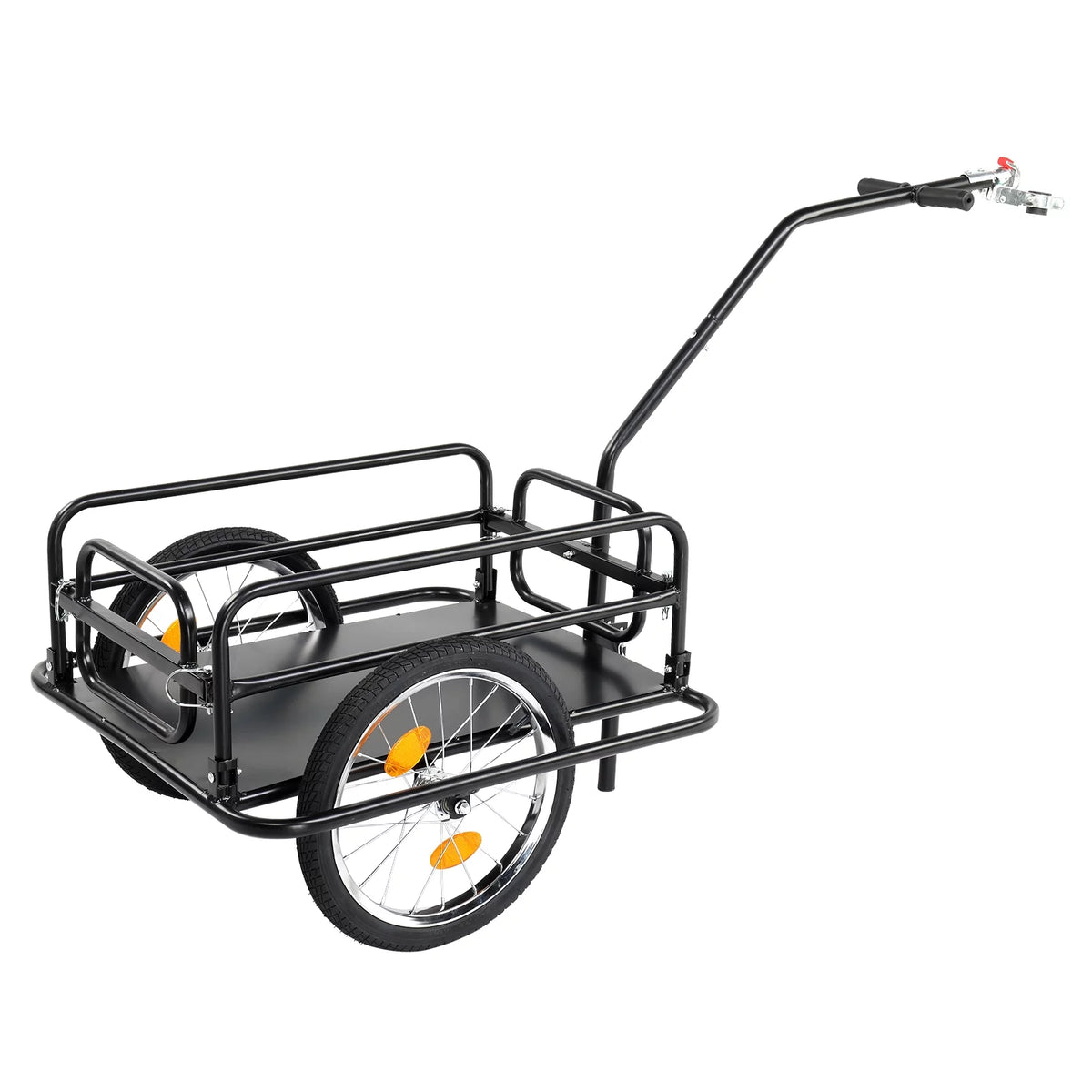 Foldable Bike Cargo Trailer with 16 Wheels, Black O5848