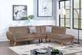 Black Faux Leather 2PC Sectional Sofa Set A332