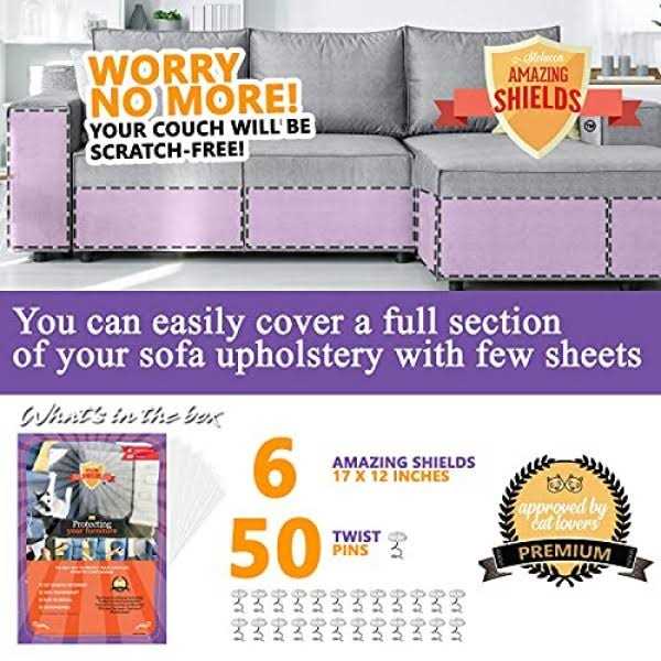 Cat Scratch Deterrent 6-Pack 17-inch x 12-inch Furniture Protectors Q64562