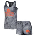 Charcoal Scoop Neck Racerback Tank and Shorts Sleep Set G727866