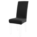 Black Stretch Spandex Dining Chair Covers Set of 4 U80555