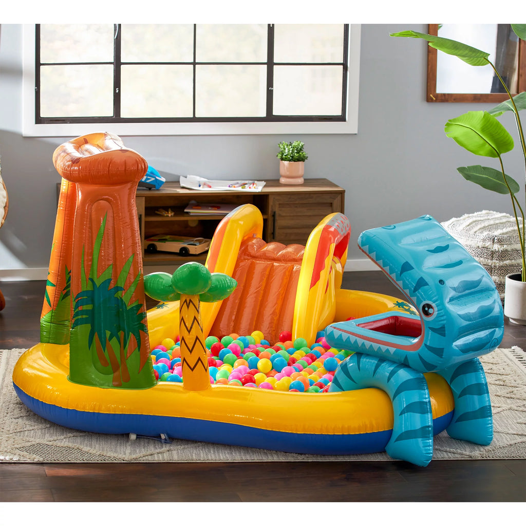 Inflatable Kids Dinosaur Play Center Pool with Slide R31996