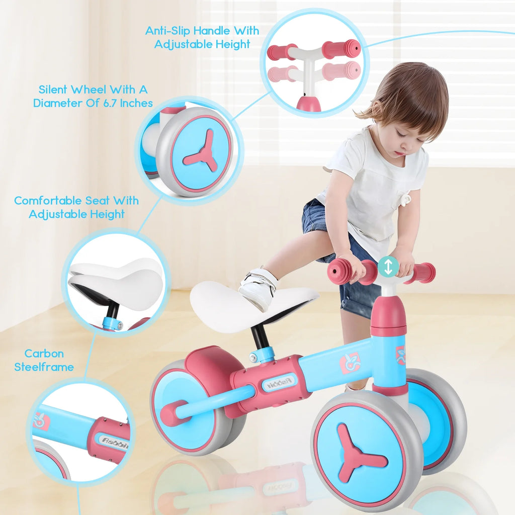 Baby Balance Bike with 4 Wheels W77023
