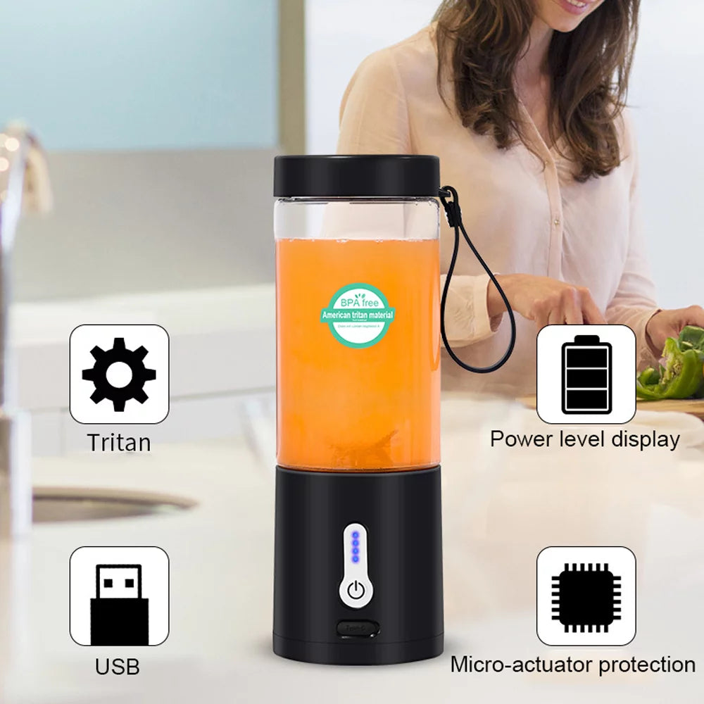 Portable Blender Cup USB Electric Juicer 530ml A7925