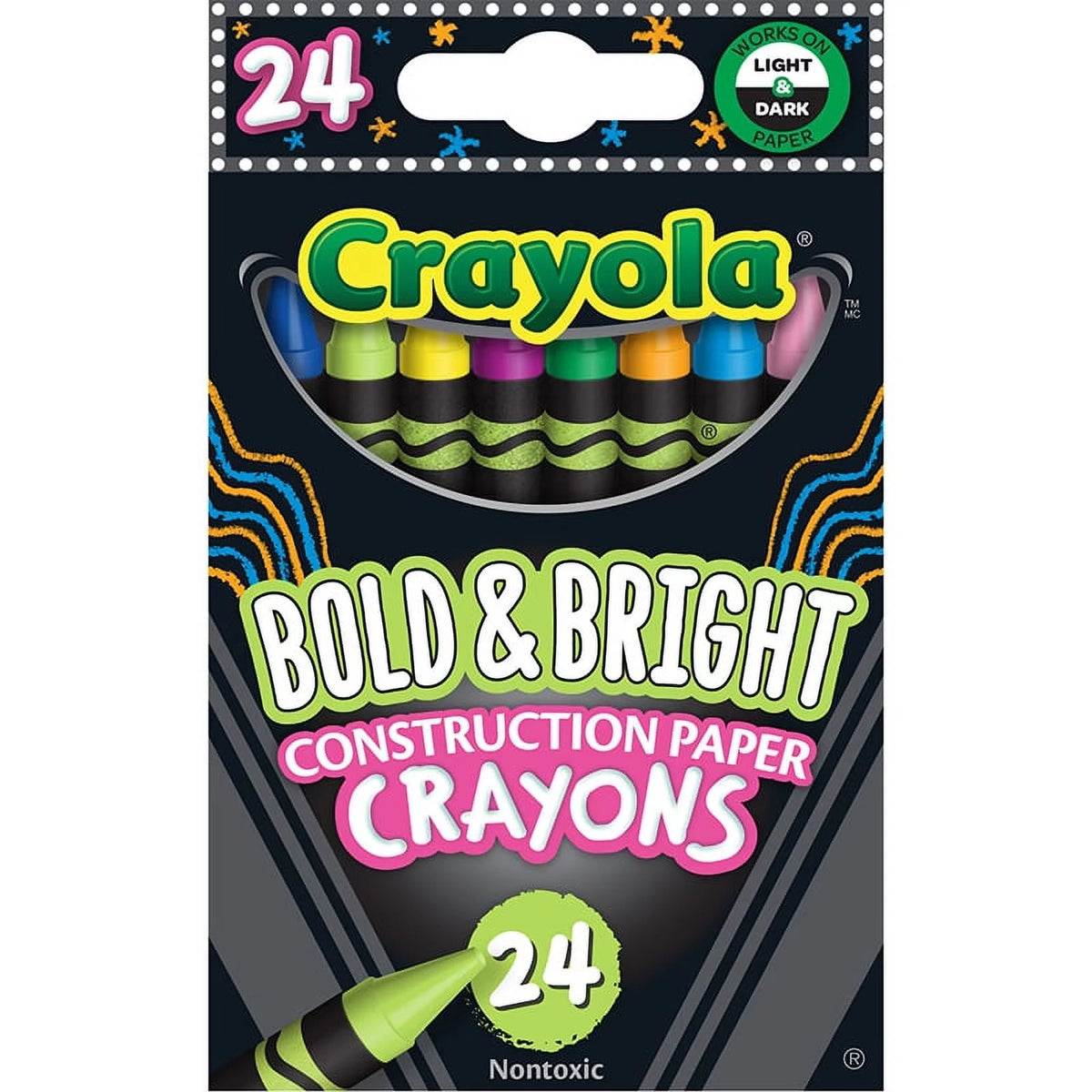 Construction Paper Crayons 24ct 10 Packs R986
