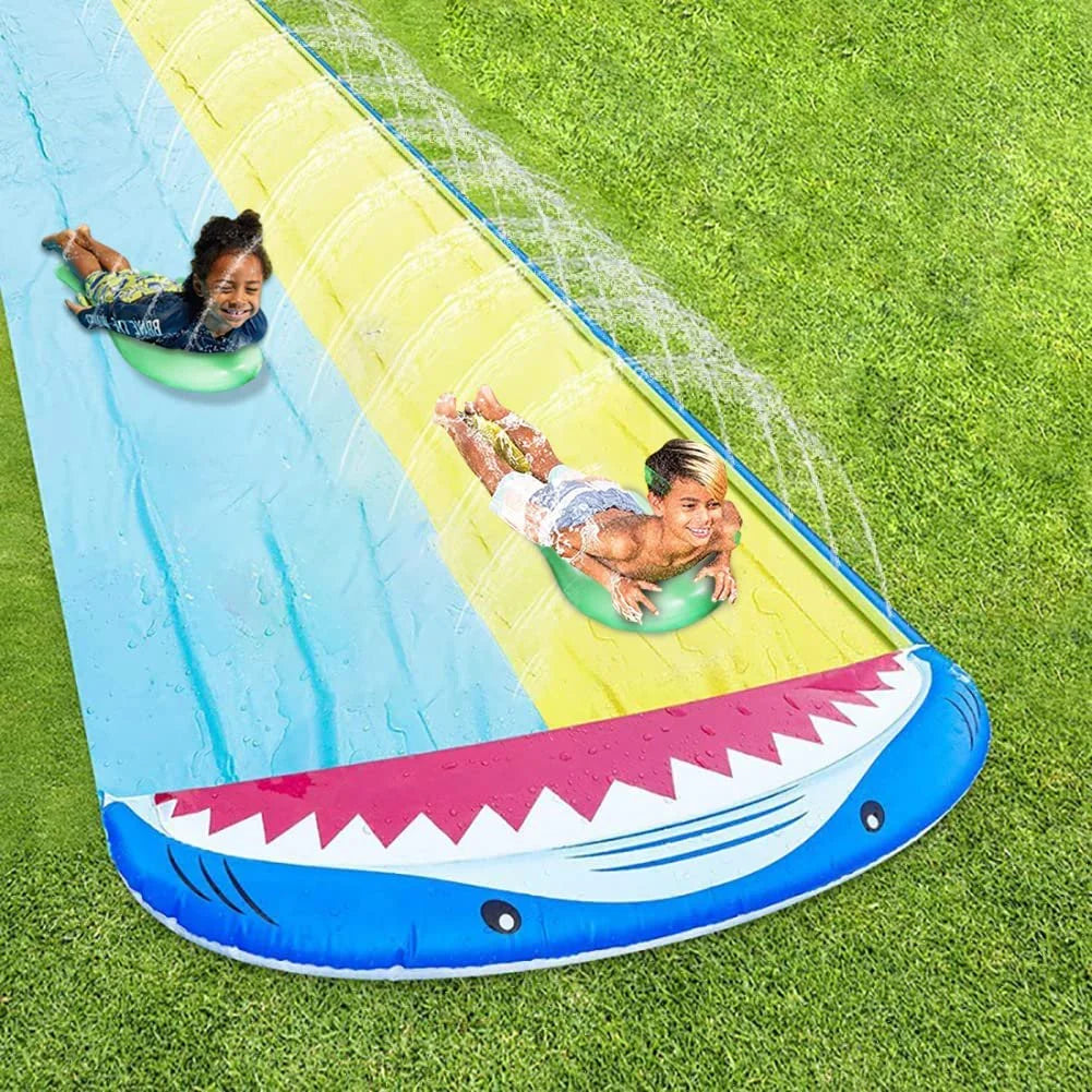 16FT Double Water Slides with Sprinklers H33177