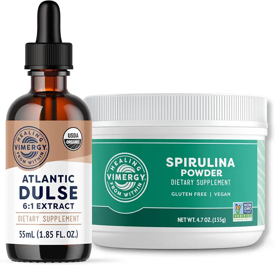 USDA Organic Atlantic Dulse and Spirulina Juice Powder Bundle K9718