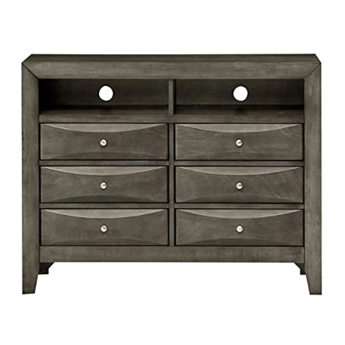 Gray 6 Drawer TV Stand I516