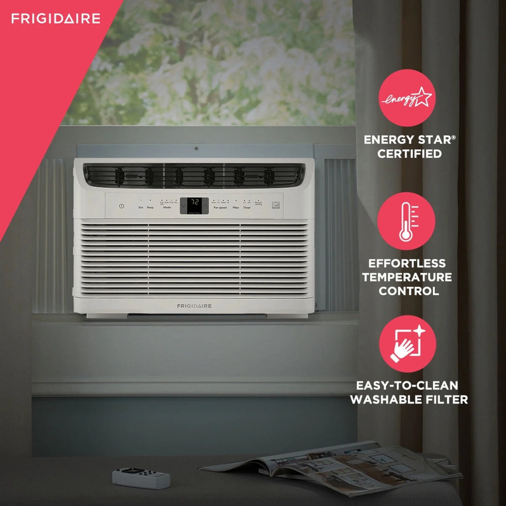 5,000 BTU Window-Mounted Air Conditioner with Remote Control, White C171