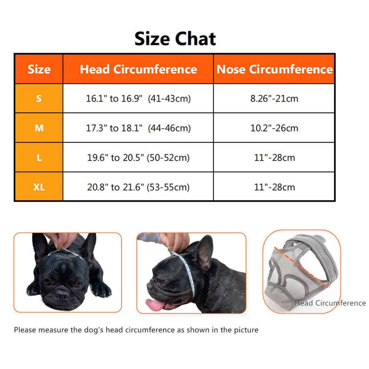 Short Snout Dog Muzzle Adjustable Breathable Mesh Z386185