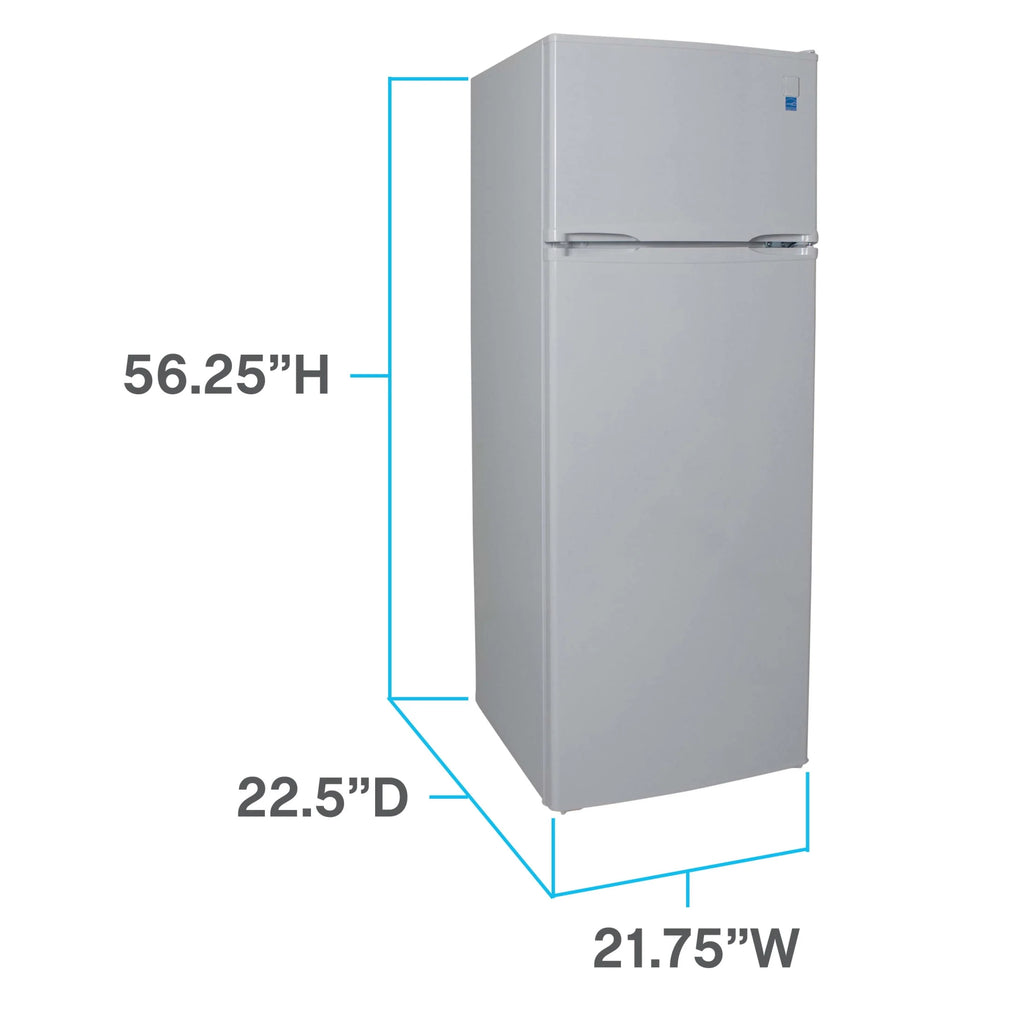 White 7.3 Cu. Ft. Top Freezer Refrigerator T7252