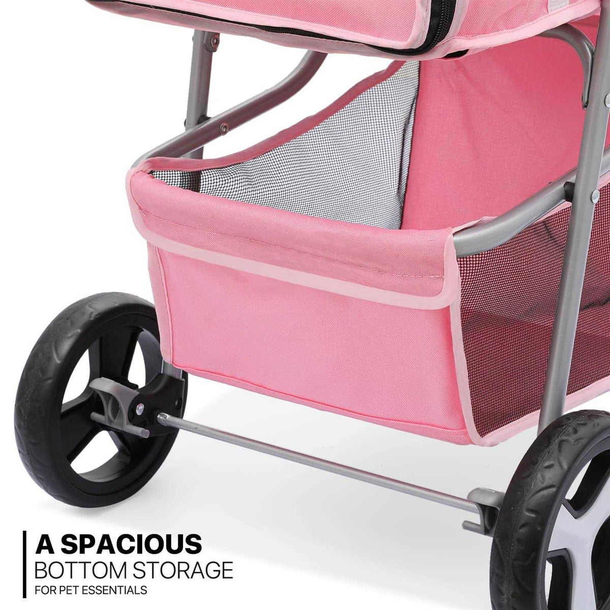 Foldable Pet Stroller with Weather Cover W54971