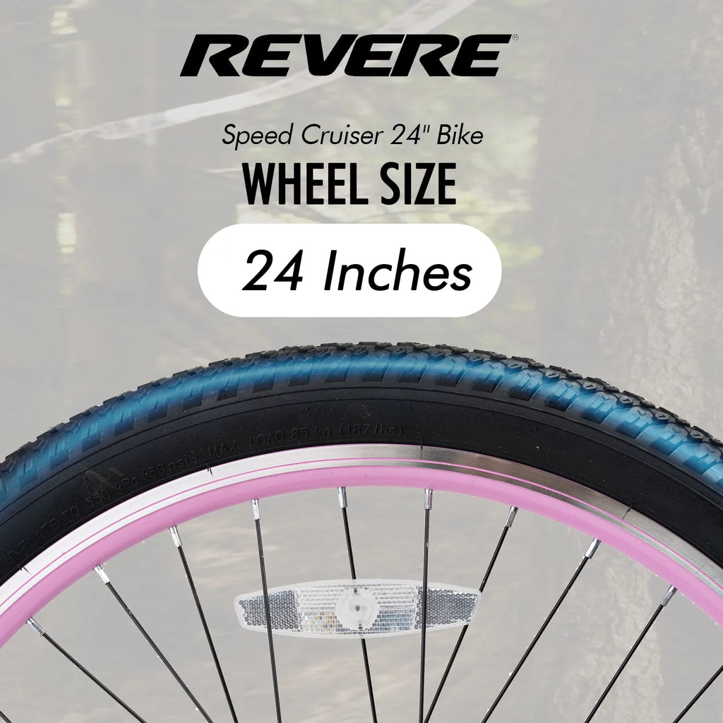 24 Girls 7-Speed Cruiser Bicycle Pink W924