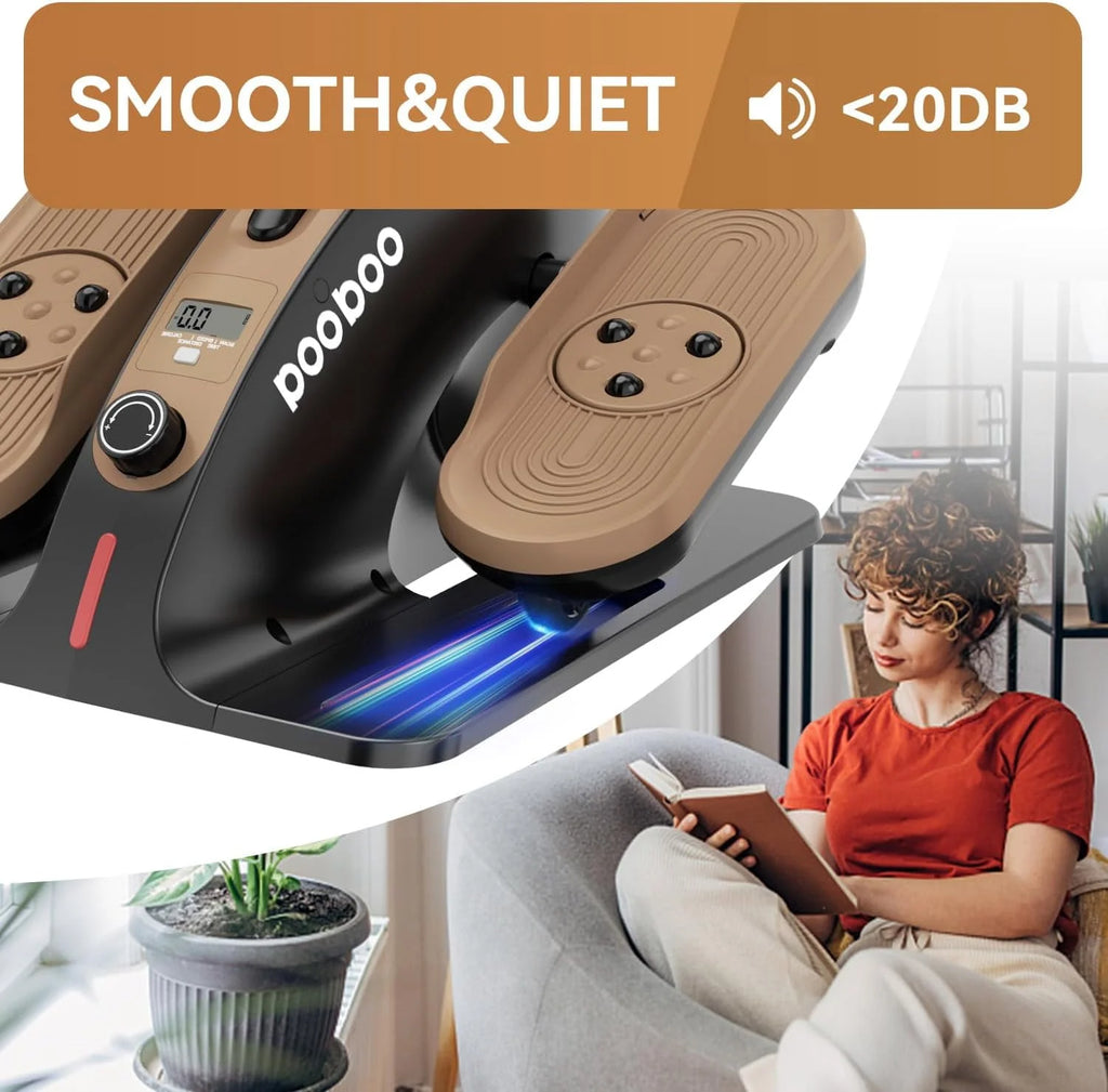Under Desk Magnetic Elliptical Machine with Foot Massage J3179
